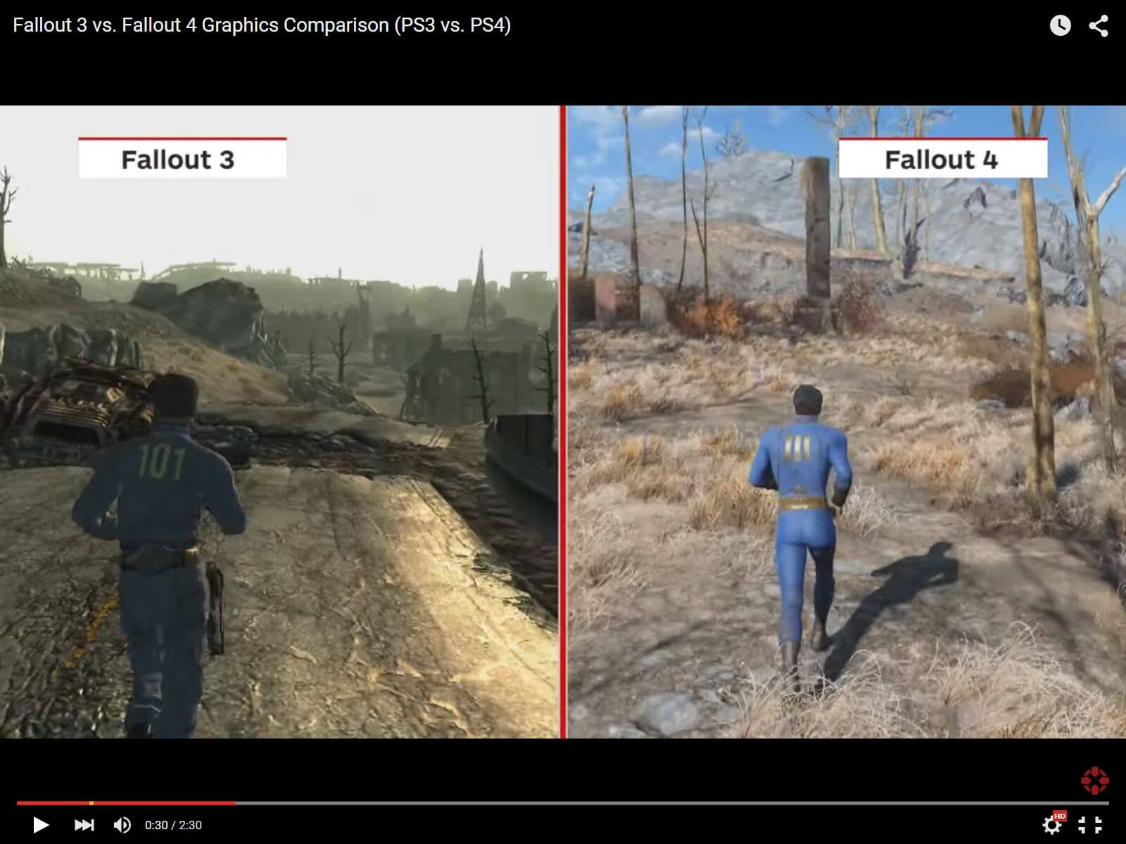 Fallout 4 と Fallout 3 のグラフィック比較 7年での進化が